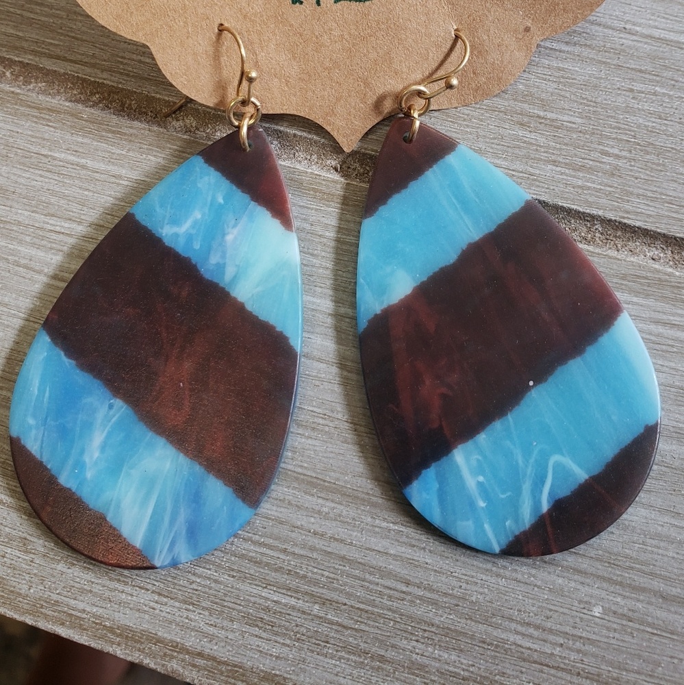 Resin Marble Earrings